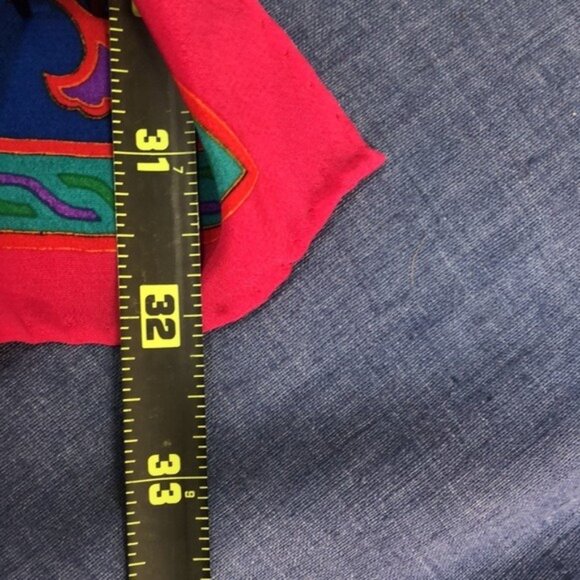 Large Silk Scarf Pink Blue Geometric Medallion Print Square Shawl Wrap - Picture 7 of 7